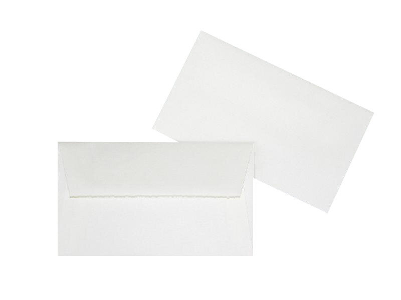 enveloppes blanc 117 x 197 mm | 120 g/m² côtelé | sans fenêtre | fermeture gommée | rabat droit | 100 pièces