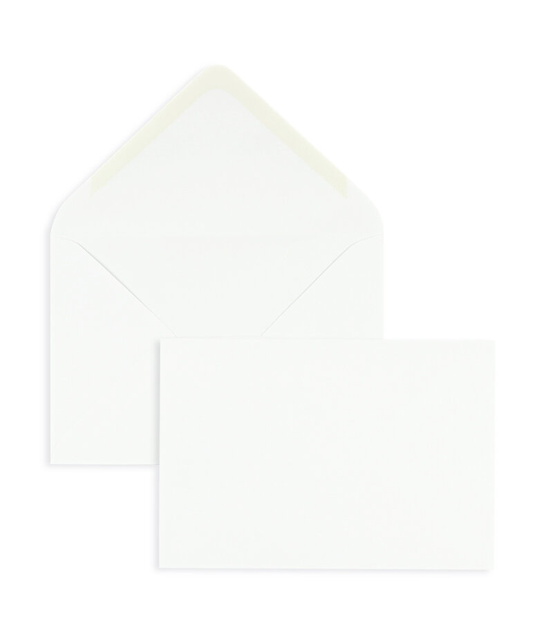 enveloppes blanc 125 x 185 mm | 100 g/m² offset | sans fenêtre | fermeture gommée | rabat pointu | 100 pièces