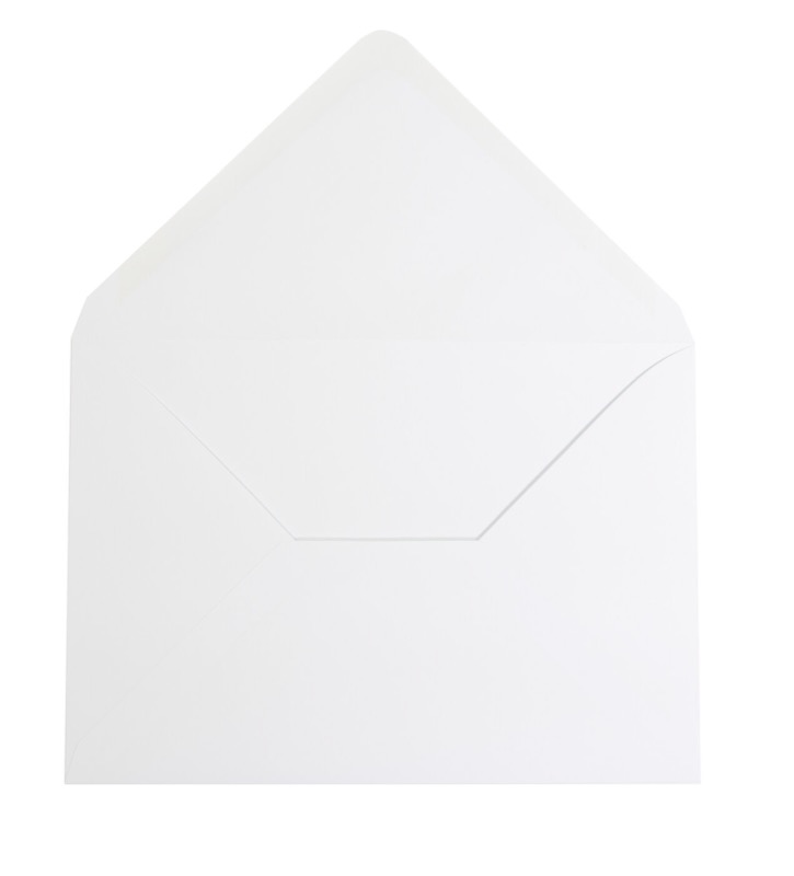enveloppes blanc 140 x 200 mm (e6) | 90 g/m² offset | sans fenêtre | fermeture gommée | rabat pointu | 500 pièces