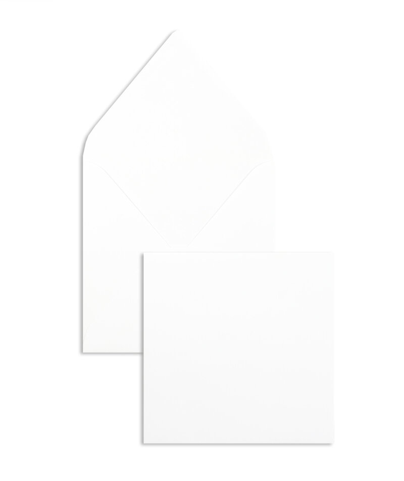 enveloppes blanc 145 x 145 mm | 90 g/m² offset | sans fenêtre | fermeture gommée | rabat pointu | 100 pièces