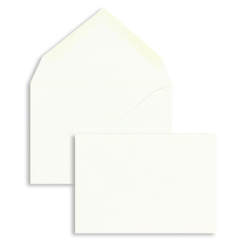 enveloppes blanc 80 x 115 mm | 80 g/m² offset | sans fenêtre | fermeture gommée | rabat pointu | 100 pièces