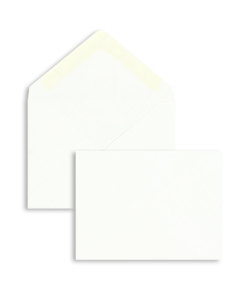 enveloppes blanc 83 x 112 mm | 90 g/m² offset | sans fenêtre | fermeture gommée | rabat pointu | 1000 pièces