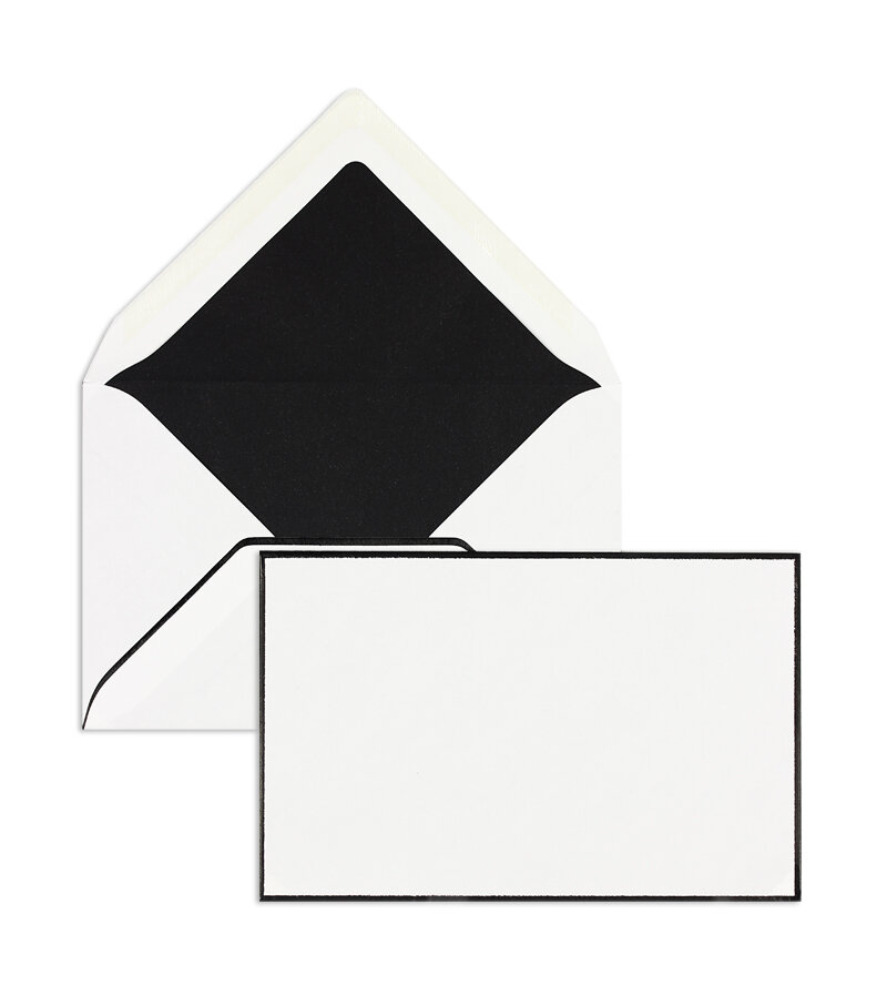enveloppes de deuil blanc 109 x 168 mm | 100 g/m² offset | sans fenêtre | fermeture gommée | rabat pointu | 100 pièces