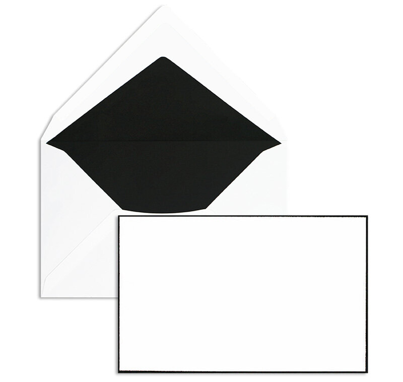enveloppes de deuil blanc 120 x 191 mm (format de deuil) | 100 g/m² moyen mat | sans fenêtre | fermeture gommée | rabat pointu | 100 pièces