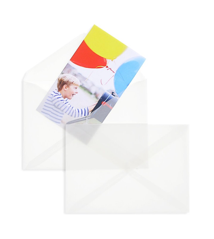 Enveloppes transparentes Blanc (Transparent blanc) 110 x 155 mm