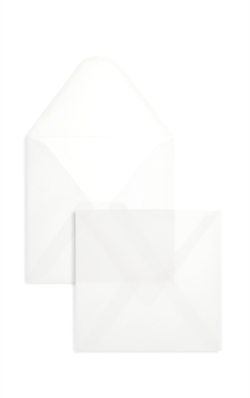 Enveloppes transparentes Blanc (Transparent blanc) 145 x 145 mm