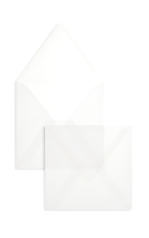 Enveloppes transparentes Blanc (Transparent blanc) 150 x 150 mm
