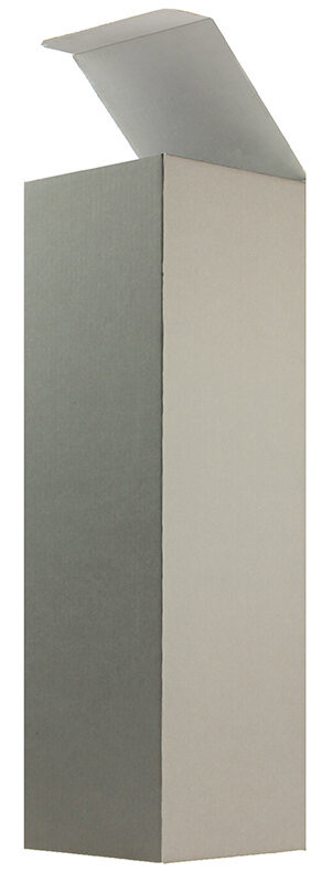 cartons pliants colorées gris (gris foncé) 100 x 100 x 330 mm | carton ondulé | sans fenêtre | fermeture à patte rentrante | pas de rabat | 25 pièces