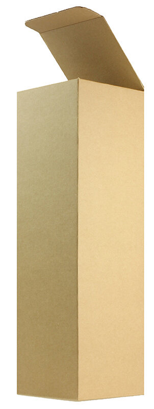 cartons pliants colorées marron (blanc nature) 100 x 100 x 330 mm | carton ondulé | sans fenêtre | fermeture à patte rentrante | pas de rabat | 25 pièces
