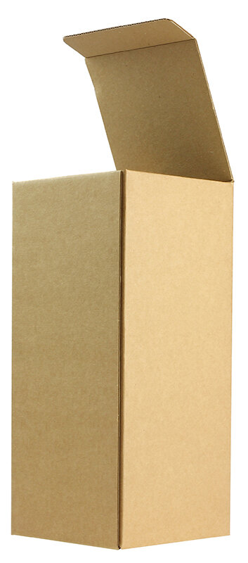 cartons pliants colorées marron (blanc nature) 90 x 90 x 230 mm | carton ondulé | sans fenêtre | fermeture à patte rentrante | pas de rabat | 25 pièces