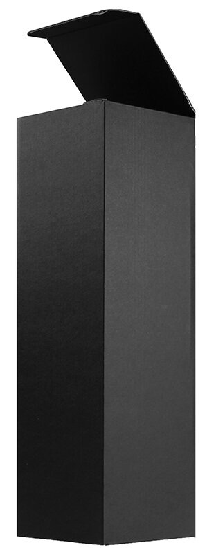 cartons pliants colorées noir 100 x 100 x 330 mm | carton ondulé | sans fenêtre | fermeture à patte rentrante | pas de rabat | 25 pièces
