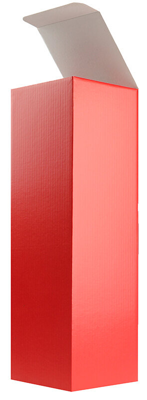 cartons pliants colorées rouge 100 x 100 x 330 mm | carton ondulé | sans fenêtre | fermeture à patte rentrante | pas de rabat | 25 pièces