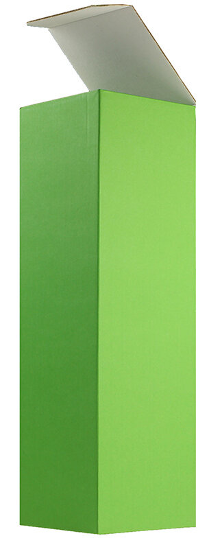 cartons pliants colorées vert 100 x 100 x 330 mm | carton ondulé | sans fenêtre | fermeture à patte rentrante | pas de rabat | 25 pièces