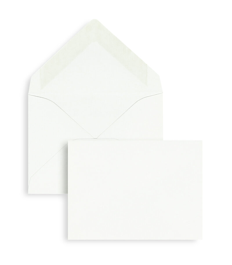 enveloppes blanc 55 x 76 mm | 80 g/m² offset | sans fenêtre | fermeture gommée | rabat pointu | 100 pièces
