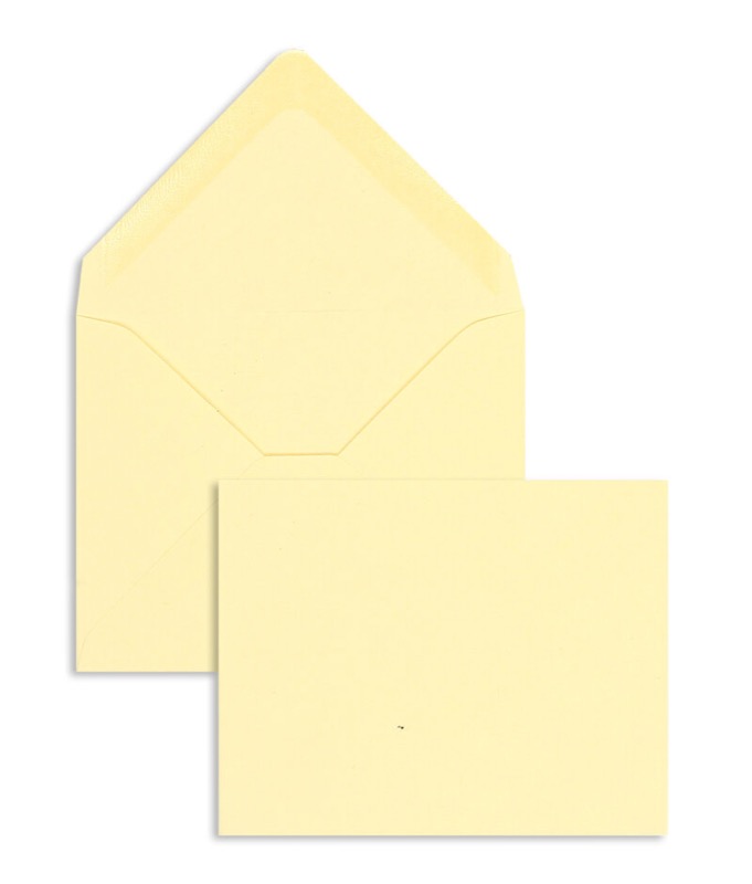 enveloppes colorées jaune (jaune pastel) 75 x 95 mm | 80 g/qm offset | sans fenêtre | fermeture gommée | rabat pointu | 100 pièces
