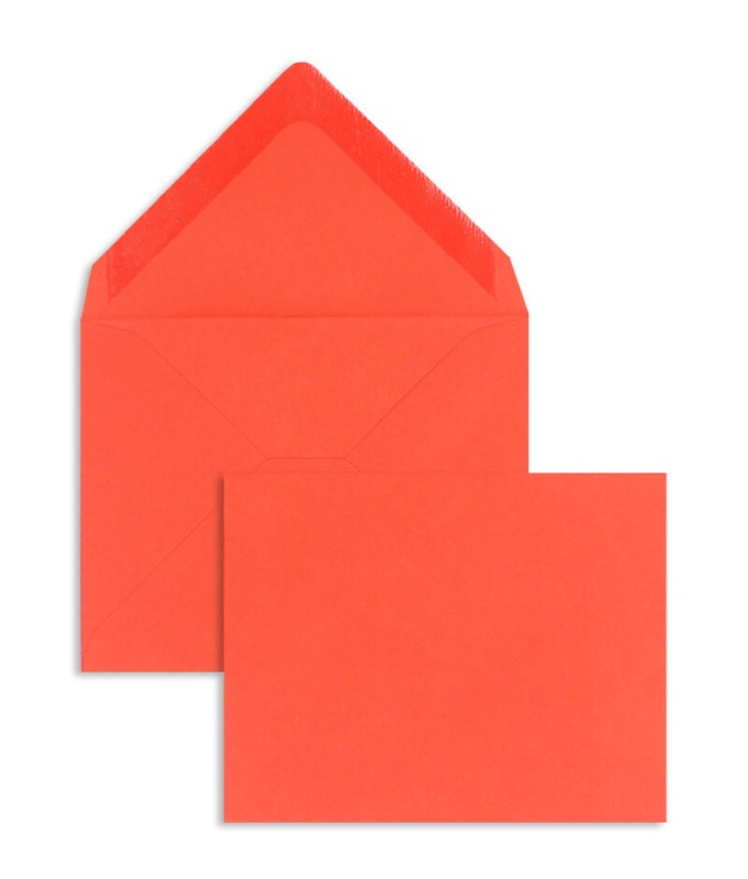 enveloppes colorées orange (orange mandarine) 75 x 95 mm | 80 g/qm offset | sans fenêtre | fermeture gommée | rabat pointu | 100 pièces