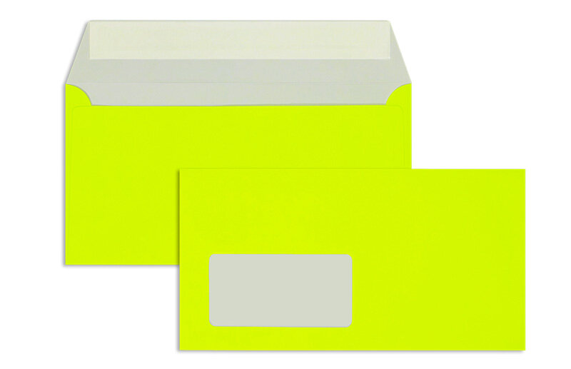 Enveloppes DL avec fenêtre 11 x 22 cm.