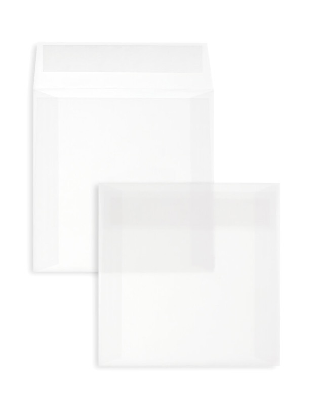 Enveloppes transparentes Blanc (Transparent blanc) 110 x 110 mm