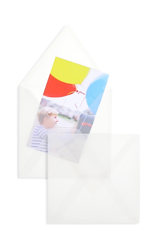 Enveloppes transparentes Blanc (Transparent blanc) 74 x 74 mm