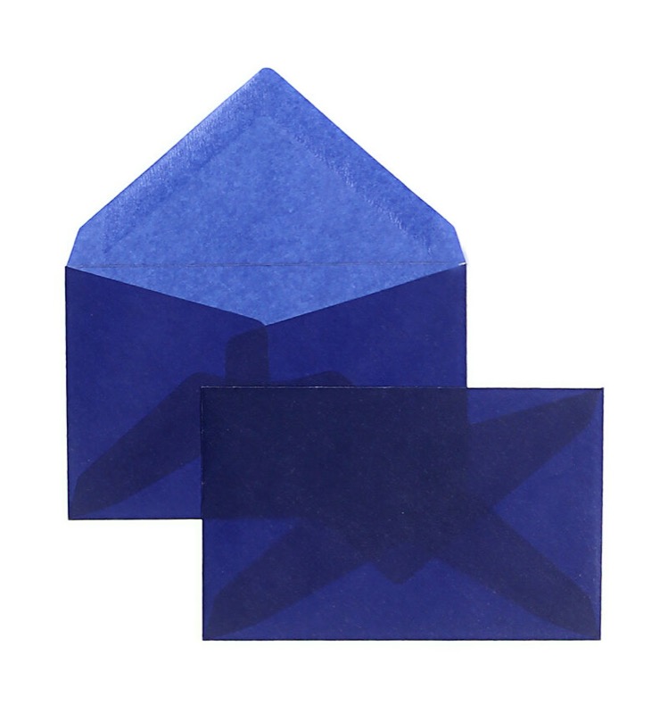Enveloppes transparentes Bleu (Transparent bleu intense) 62 x 98 mm