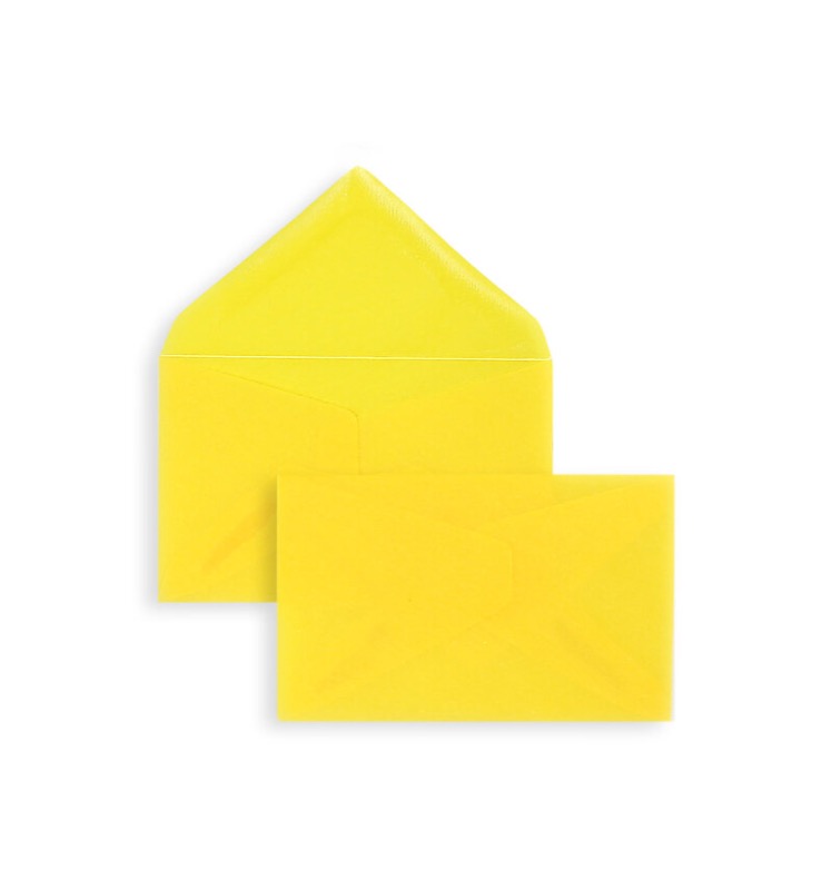 Enveloppes transparentes Jaune (Transparent jaune intense) 62 x 98 mm