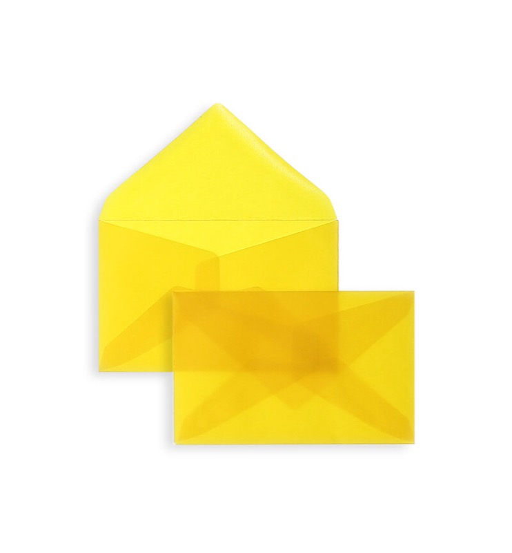 Enveloppes transparentes Jaune (Transparent jaune intense) 62 x 98 mm