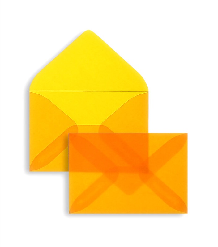 Enveloppes transparentes Orange (Transparent orange intense) 60 x 90 mm