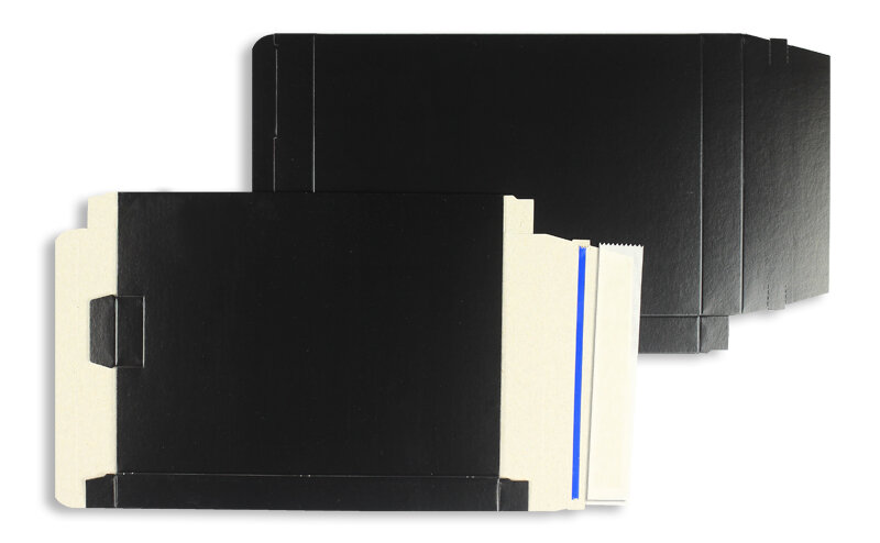 boîtes colorées noir 220 x 310 x 25 mm | 450 g/qm carton | sans fenêtre | sluiting | rabat droit | 25 pièces