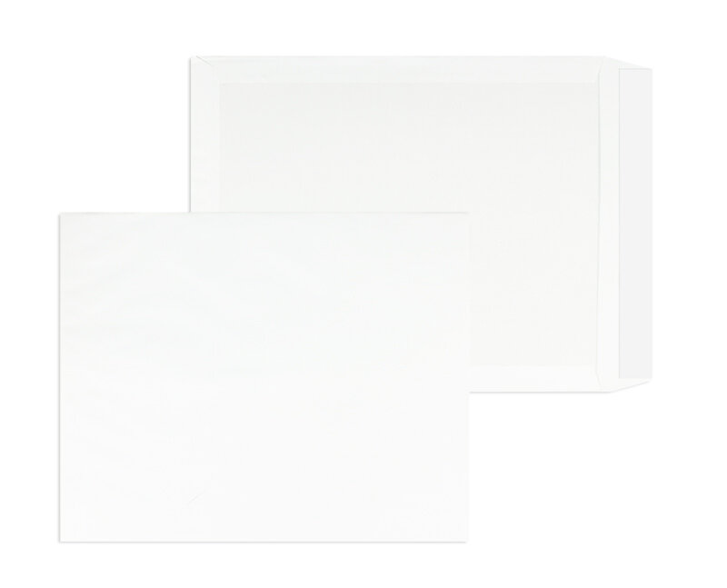 enveloppes dos cartonné blanc 318 x 394 mm | 120 g/m² offset | sans fenêtre | fermeture adhésive | rabat droit | 125 pièces
