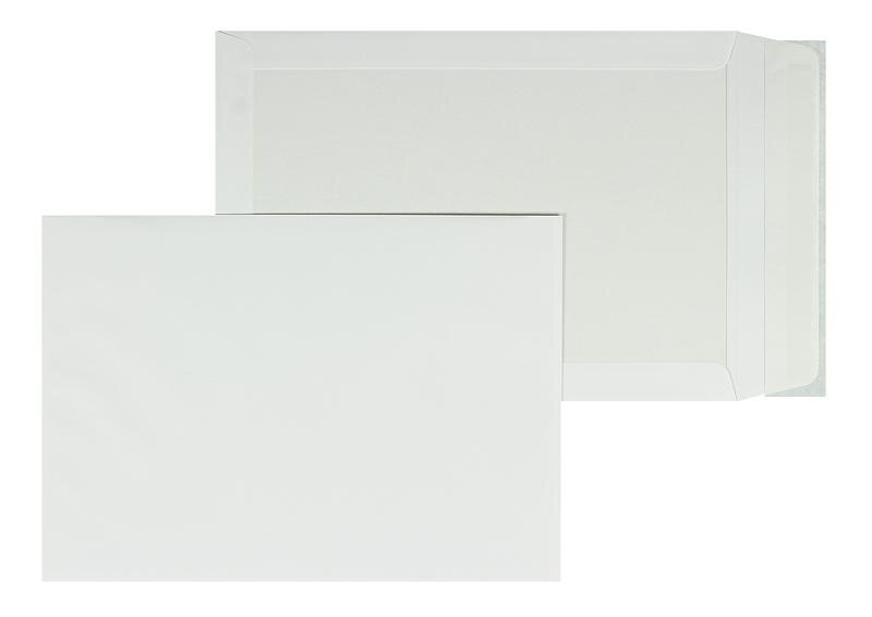enveloppes dos cartonné blanc 320 x 420 mm | 120 g/m² offset | sans fenêtre | fermeture adhésive | rabat droit | 100 pièces