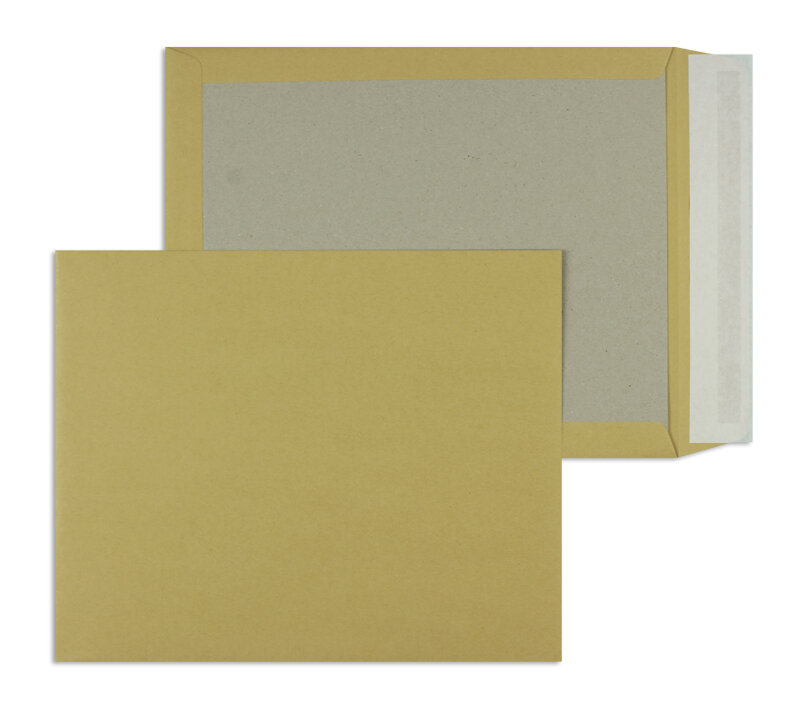 enveloppes dos cartonné colorées marron 260 x 370 mm | 120 g/m² offset | sans fenêtre | fermeture adhésive | rabat droit | 100 pièces