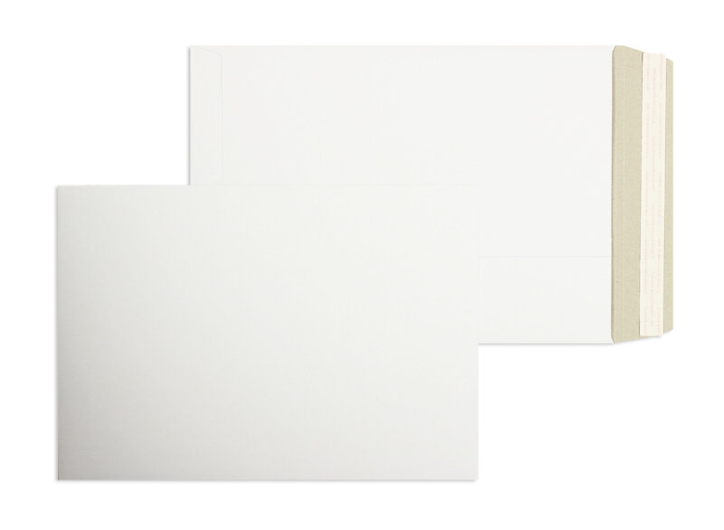 enveloppes en carton blanc 368 x 444 mm | 350 g/m² carton | sans fenêtre | fermeture adhésive | rabat droit | 100 pièces