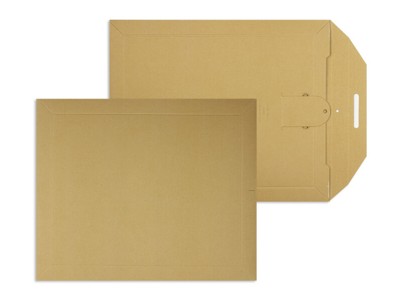 enveloppes en carton colorées marron 240 x 315 mm | 500 g/m² carton | sans fenêtre | fermeture à patte rentrante | rabat trapézoïdal | 100 pièces