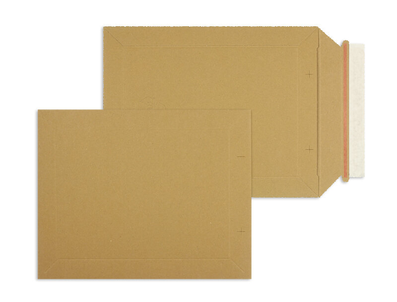 enveloppes en carton colorées marron 320 x 455 mm | 500 g/m² carton | sans fenêtre | fermeture adhésive | rabat droit | 100 pièces