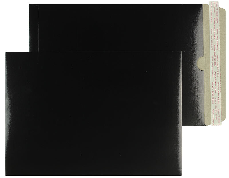 enveloppes en carton colorées noir 330 x 457 mm (din c3) | 350 g/m² carton compact brillant | sans fenêtre | fermeture adhésive | rabat droit | 100 pièces