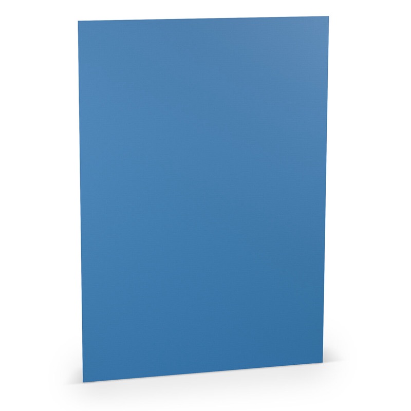 papier à lettres colorées bleu (bleu dur) 210 x 297 mm (din a4) | 100 g/qm côtelé (paperado) | sans fenêtre | pas de fermeture | pas de rabat | 100 pièces