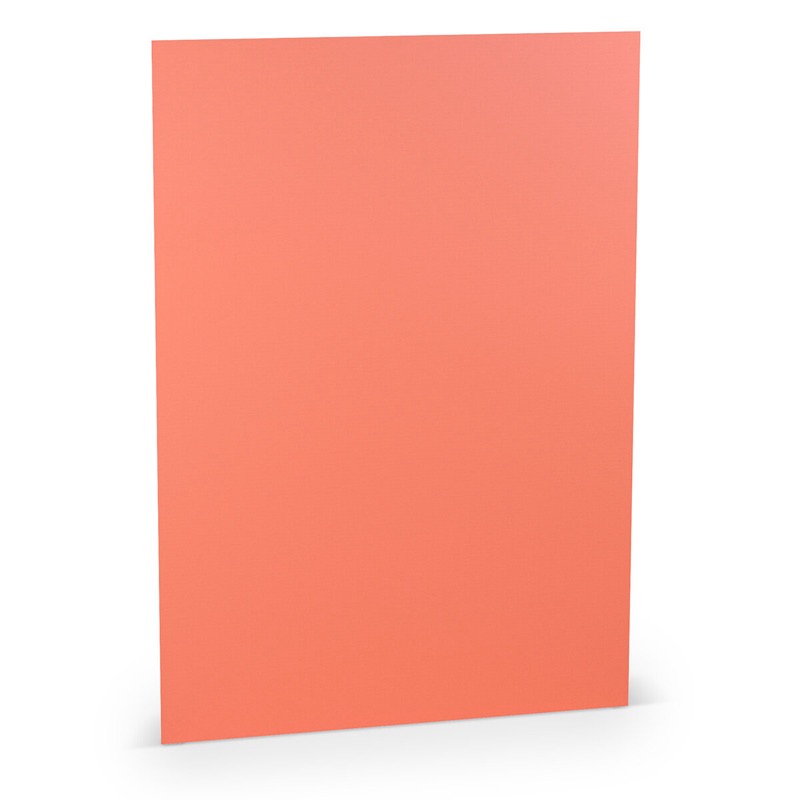papier à lettres colorées rose (corail) 210 x 297 mm (din a4) | 100 g/qm côtelé (paperado) | sans fenêtre | pas de fermeture | pas de rabat | 100 pièces