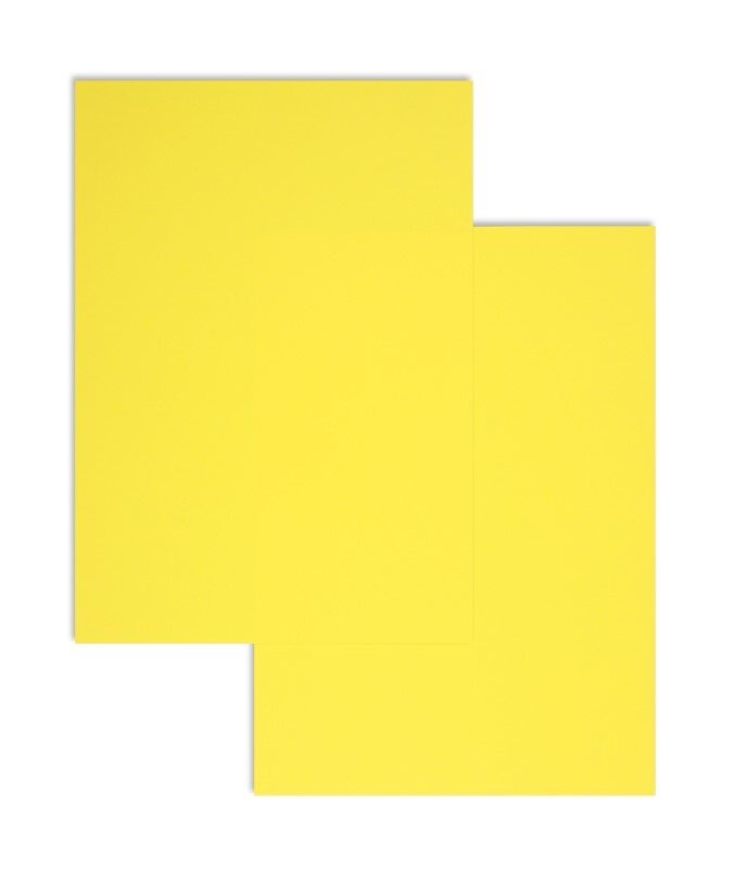 papier cartonné colorées jaune 210 x 297 mm (din a4) | 130 g/m² colorista | sans fenêtre | pas de fermeture | pas de rabat | 100 pièces