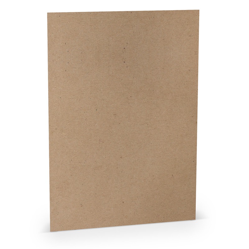 papier cartonné colorées marron (kraft) 210 x 297 mm (din a4) | 125 g/m² paperado | sans fenêtre | pas de fermeture | pas de rabat | 100 pièces