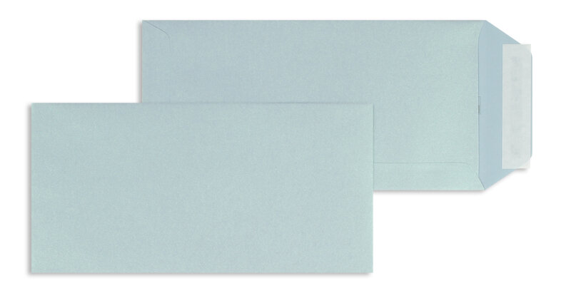pochettes colorées bleu (bleu ciel clair) 110 x 220 mm (dl) | 110 g/m² gmund action | sans fenêtre | fermeture adhésive | rabat droit | 100 pièces