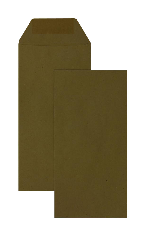 pochettes colorées marron 110 x 220 mm (dl) | 80 g/m² natron | sans fenêtre | fermeture gommée | rabat trapézoïdal | 1000 pièces