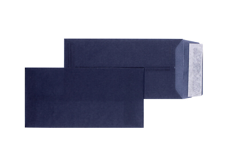 pochettes transparentes colorées gris (transparent anthracite) 110 x 220 mm (dl) | 100 g/m² offset | sans fenêtre | fermeture adhésive | rabat droit | 100 pièces
