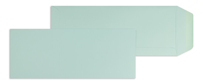 pochettes colorées bleu (bleu ciel) 125 x 312 mm | 120 g/m² offset | sans fenêtre | fermeture gommée | rabat droit | 100 pièces