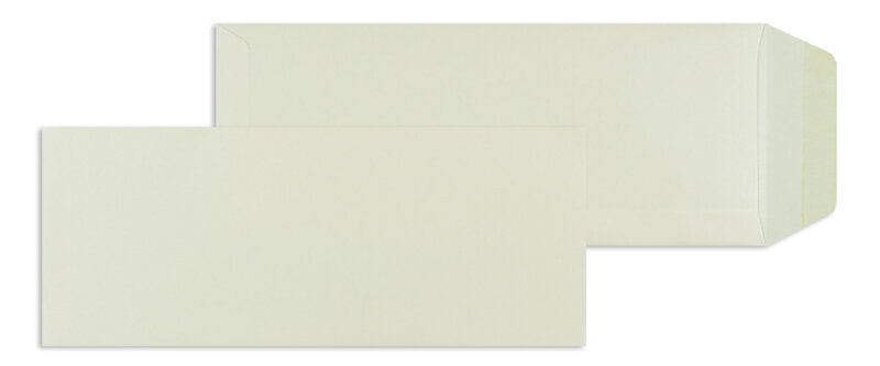 pochettes colorées crème (perle glamoureuse) 125 x 312 mm | 120 g/m² brillant | sans fenêtre | fermeture gommée | rabat droit | 100 pièces