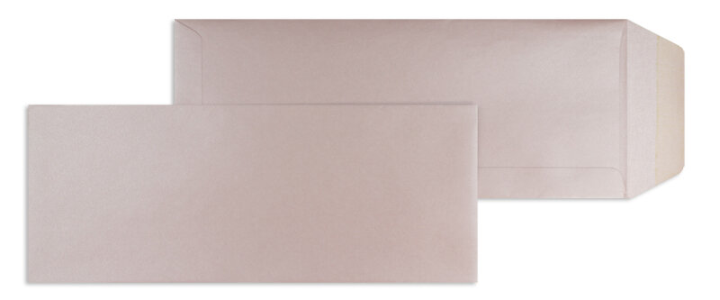 pochettes colorées rose (rosé glamoureux) 125 x 312 mm | 120 g/m² brillant | sans fenêtre | fermeture gommée | rabat droit | 100 pièces