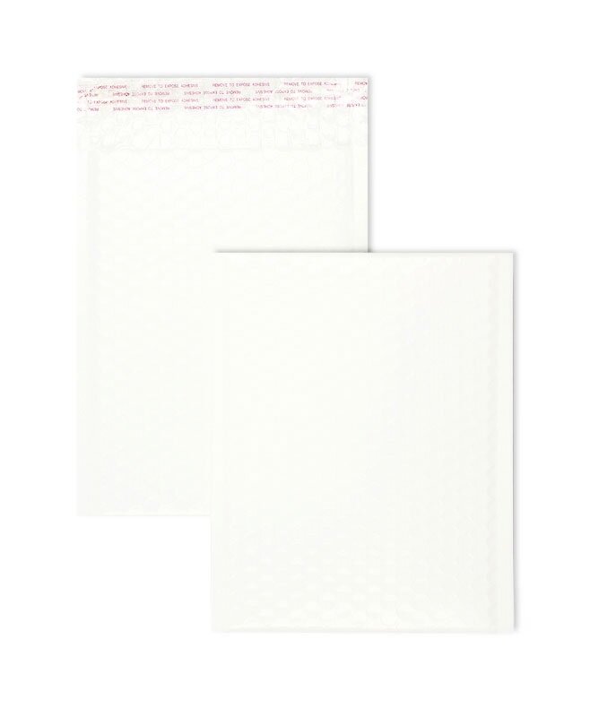 enveloppes à bulles blanc 200 x 250 mm | 180 my poly bubble bags - glossy | sans fenêtre | fermeture adhésive | rabat droit | 10 pièces