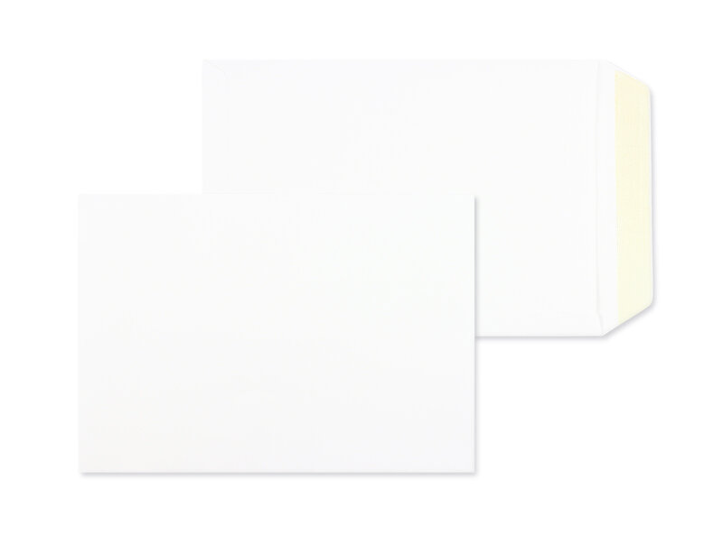 pochettes blanc 220 x 312 mm (din c4) | 120 g/m² offset | sans fenêtre | fermeture gommée | rabat droit | 100 pièces