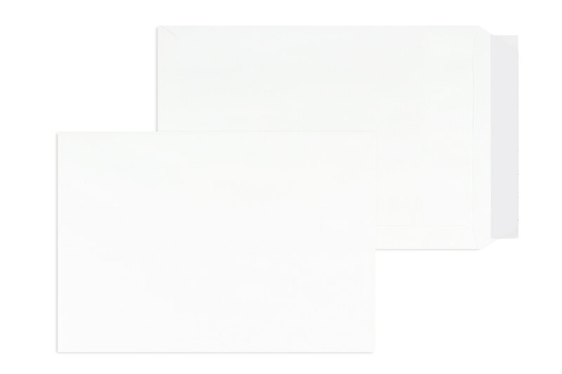 pochettes blanc 220 x 312 mm (din c4) | 135 g/m² secure (indéchirable) | sans fenêtre | fermeture adhésive | rabat droit | 250 pièces