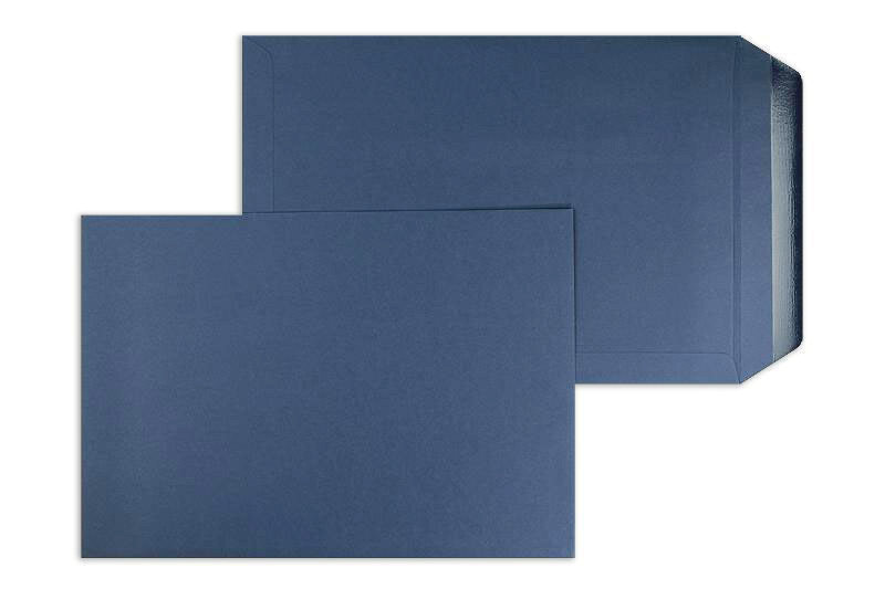 pochettes colorées bleu (bleu nocturne) 220 x 312 mm (din c4) | 120 g/m² offset | sans fenêtre | fermeture gommée | rabat droit | 100 pièces