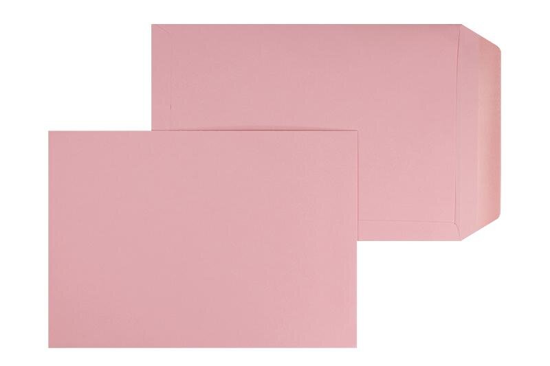 pochettes colorées rose (rose épais) 220 x 312 mm (din c4) | 120 g/m² offset | sans fenêtre | fermeture gommée | rabat droit | 100 pièces